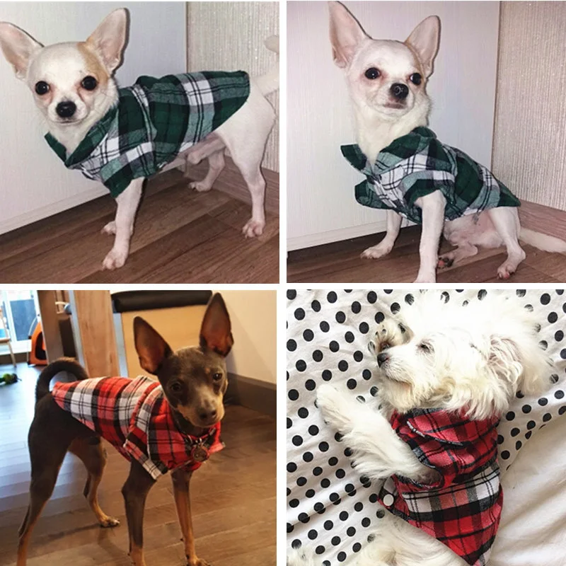 Soft Summer Plaid Vest For Small Dogs