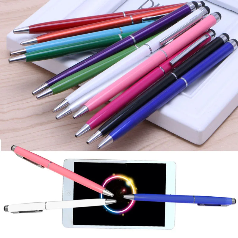

2 in 1 Universal Screen Ballpoint Stylus Pen For iPhone iPad Smartphone PC