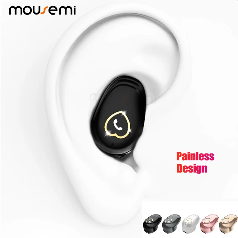 MOUSEMI Беспроводной наушники Bluetooth наушники аuriculares мини-наушники с микрофоном для Xiaomi samsung Bluetooth наушники Air стручки