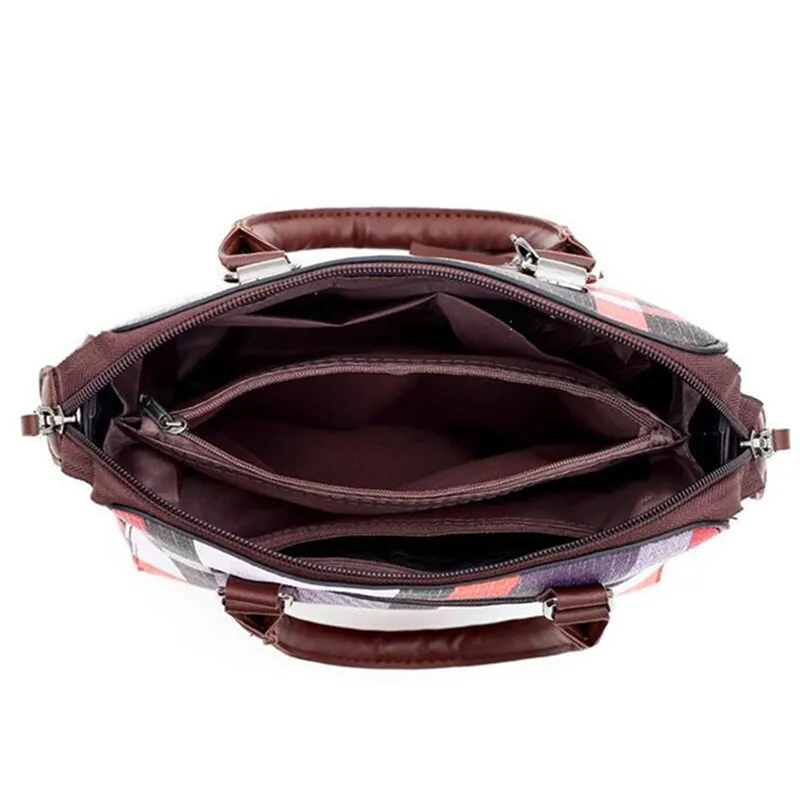 Luxury Handbags Plaid Women Bags Designer Tassel Purses Handbags Set 4 Pieces Bag Composite Messenger Female Bolsa Feminina