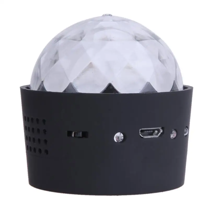 Usb зарядка беспроводной мини портативный автомобильный интерьер вечерние сценический светодиодный светильник шар 5 в 3 Вт автомобильный музыкальный светильник Встроенный датчик звука