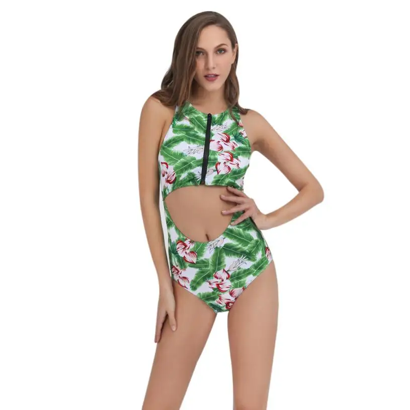 New Swimwear Playsuits  Women's Piece Of Swimsuit Print Bikini Swimwear Beachwear Bathing Suit Bottoms Bikini Mar30