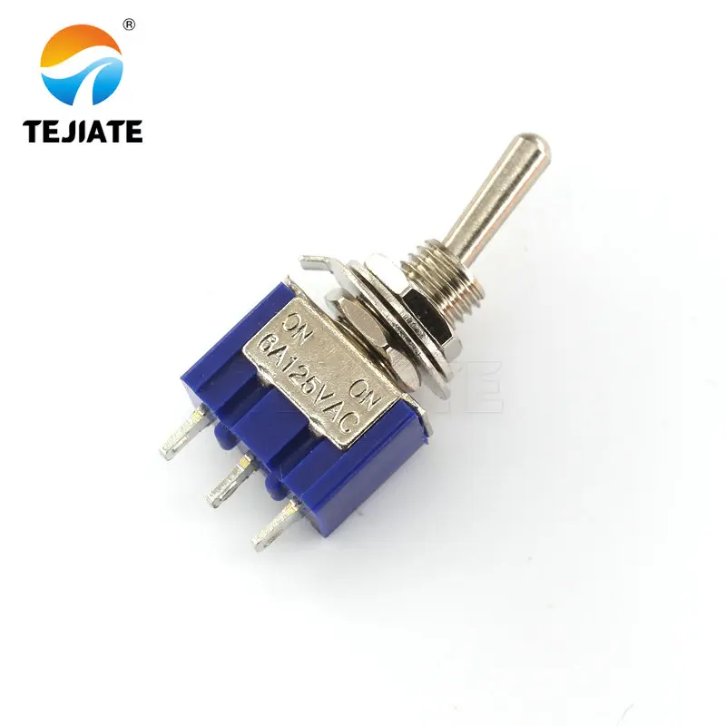 

5Pcs MTS-102 Miniature Toggle Switch SPDT 6A 125VAC/3A 250VAC Mini Switch Lever Switch 3 Pin ON/ON High quality