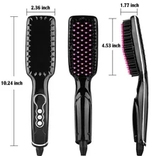Выпрямитель для волос, щетка, облегчающая Расчесывание Волос утюжок для волос гребень электрическая щетка для волос 100 V-240 V быстрая прямая кисть для волос