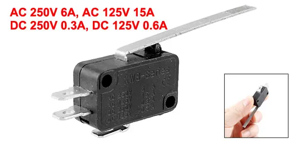 Long Hinge Roller Lever Electric 1NO 1NC Push Button Micro Switch