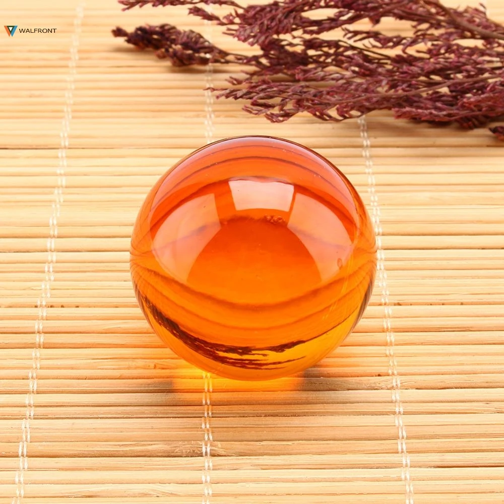 

Unisex Natural Amber Color Magic Crystal Healing Ball Sphere 40mm + Stand