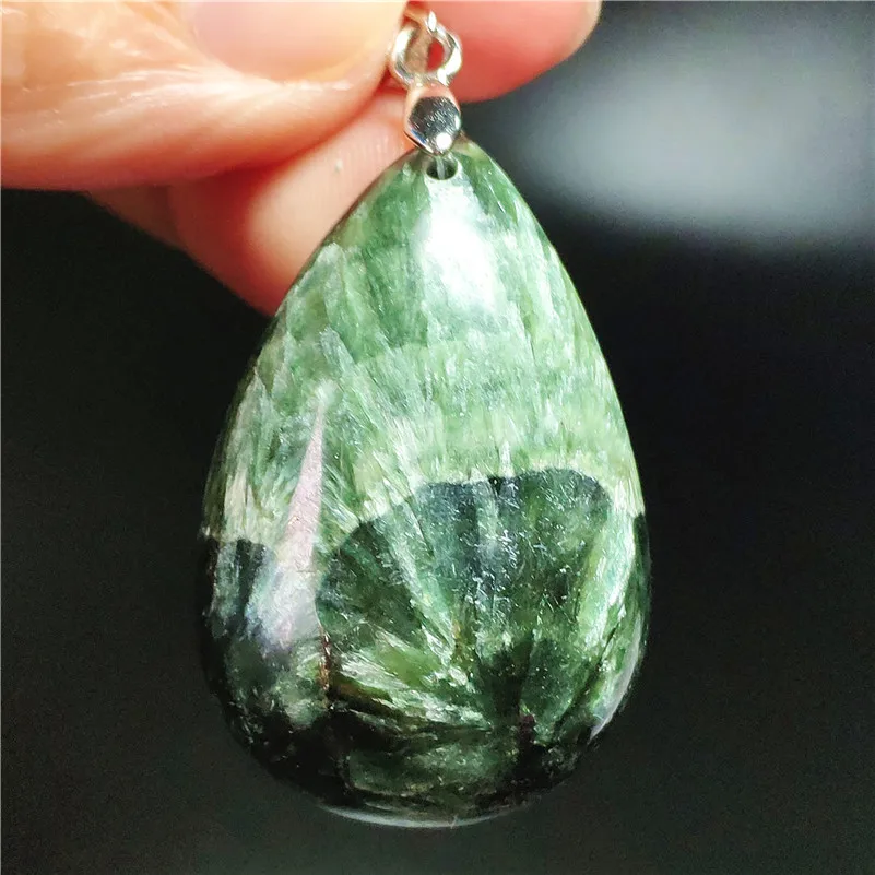 

Natural Canada Auralite 23 Necklace Pendant 34x23x6mm Gemstone Party Gift Crystal Water Drop Stone Pendant Jewelry AAAAA