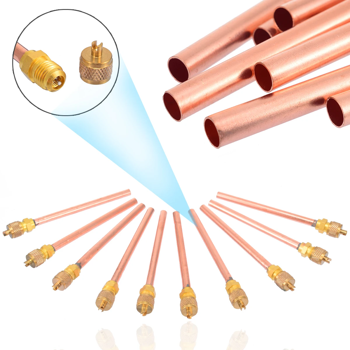 10 шт./лот прочный сервис/клапан доступа 1/" SAE* 1/4" OD* " стержень для кондиционера переменного тока холодильное перезарядка