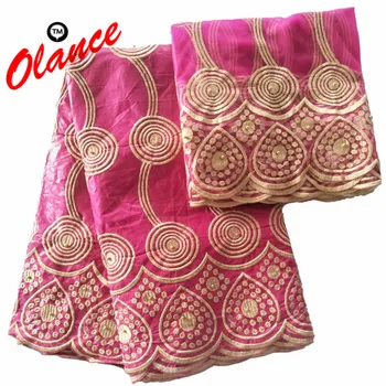 

Big sales knitted huge circles and water drop pattern with Beads 5 yards Bazin Riche and 2 yards net lace KY7 WAX lace Fabric