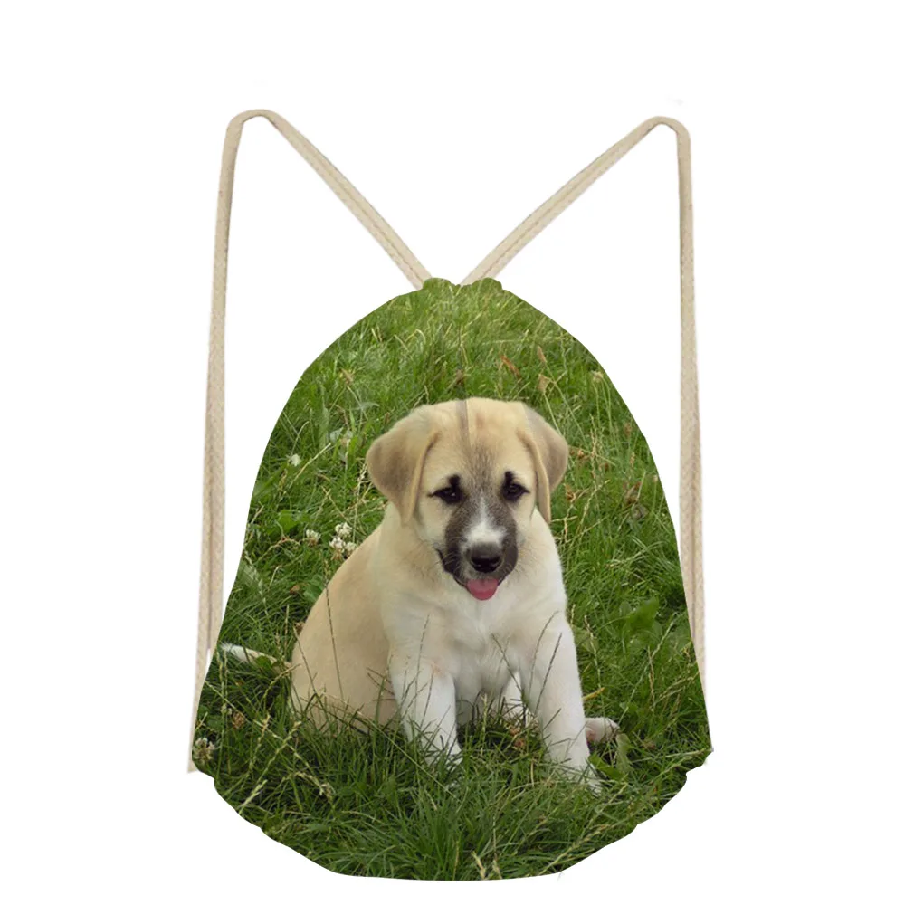 New Arrival Anatolian Shepherd Dog Lover Custom Drawstring Bag for Boys Girls DailyPack Pocket Bags Small
