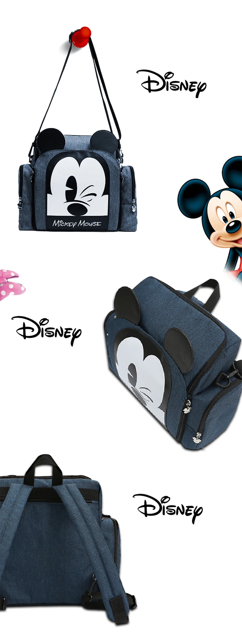 Disney Esszimmer Stuhl Tasche Multifunktionale Windel Tasche Wasserdicht Mutter Handtasche Windel Rucksack Mommy Taschen