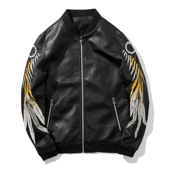 

New Men's Leather Jacket Brand Autumn Fashion Stand Collar Casual PU Motorcycle Leather Jacket For Men Male Jacket M~4XL BF801