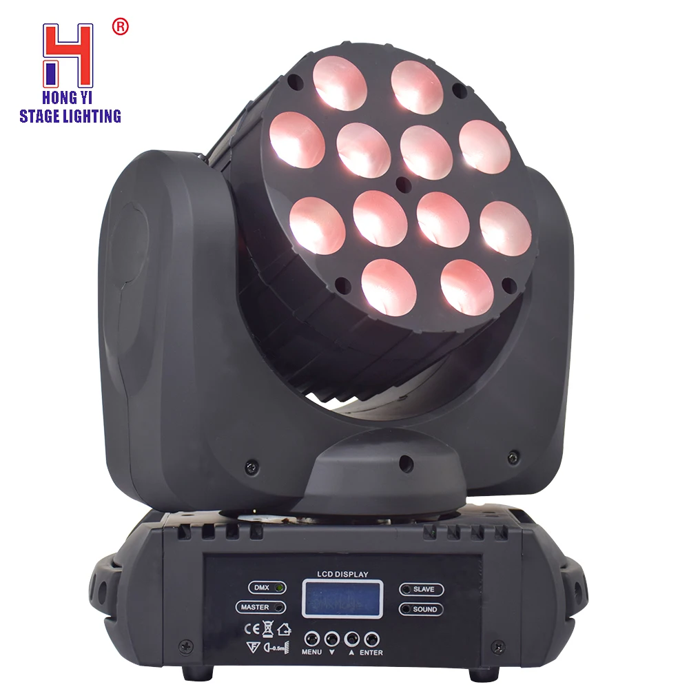 

LED Beam Spot DJ Light 12 LEDS Moving Head RGBW 4IN1DMX512 for Christmas Birthday Home Garden Party Effect