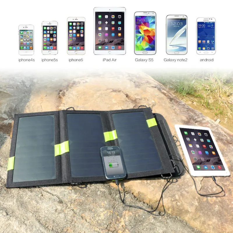 20 Вт двойной USB выход 5 в солнечный внешний аккумулятор Солнечная энергия