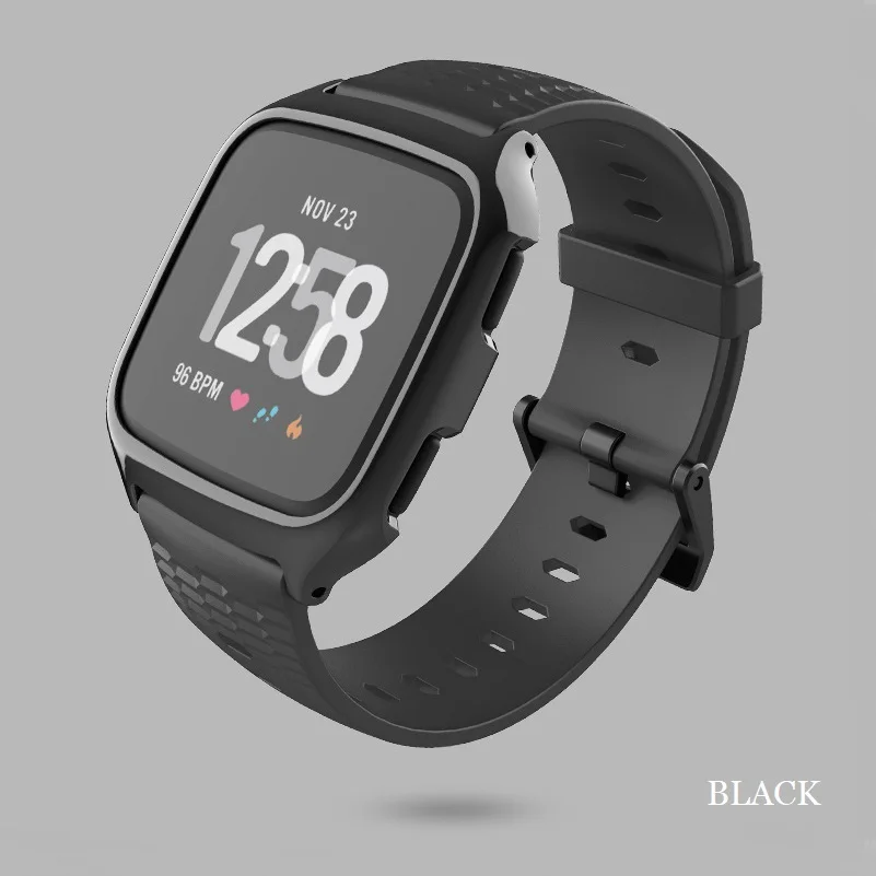 

2 in 1 Sport bands For fitbit versa band Sport Silicone wrist strap with frame Replacement Bracelet for fitbit versa lite band
