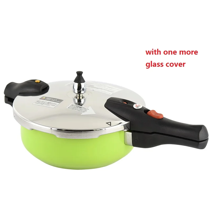 

Pressure cooker 3 litre high quality cooking pot stew casserole kitchen utensil green out coating