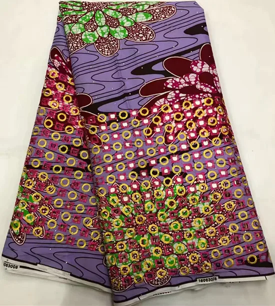 Африканская ткань с камнем 6 ярдов Хлопок Анкара ткань Африканская восковая печать ткань для платья tissus воск ткани для пэчворка YN-A2