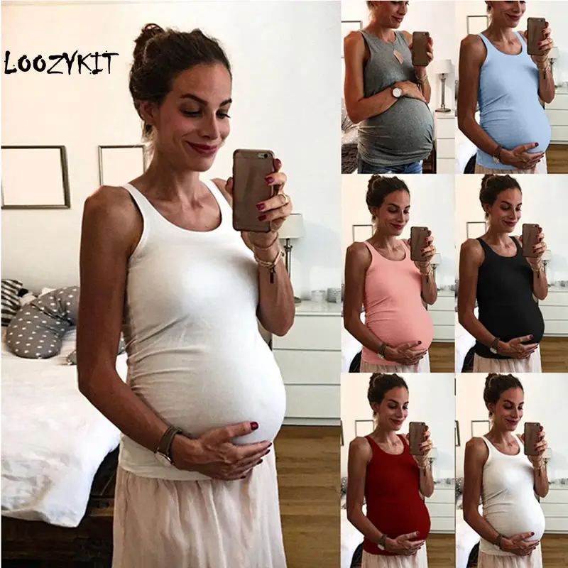 

Loozykit Women Pregnant Maternity Clothes Tanks Top Tee Torridity Nursing Tops Mom Breastfeeding Undershirt T-Shirt Top