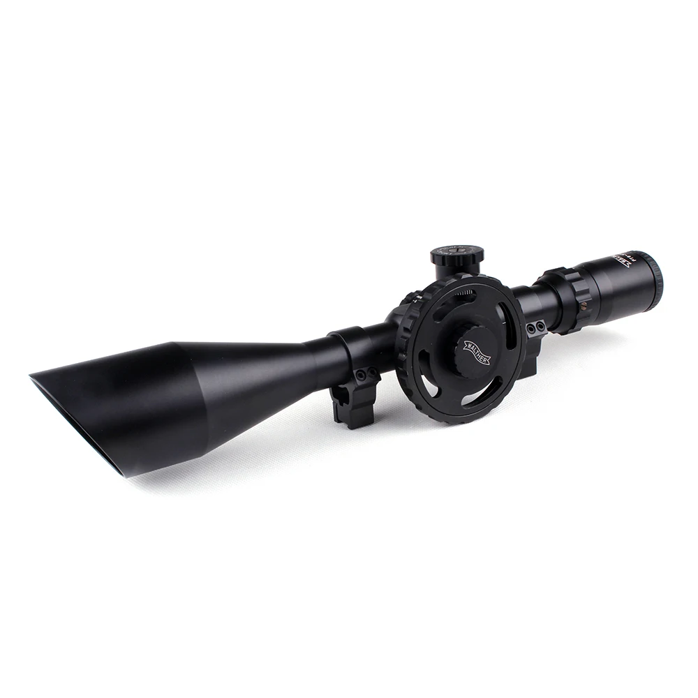 WALTHER FT 8-32X56 Hunting Riflescopes Mil Dot Reticle Large Side Wheel Parallax Adjustment Shooting Scope with Dovetail Rings (3)