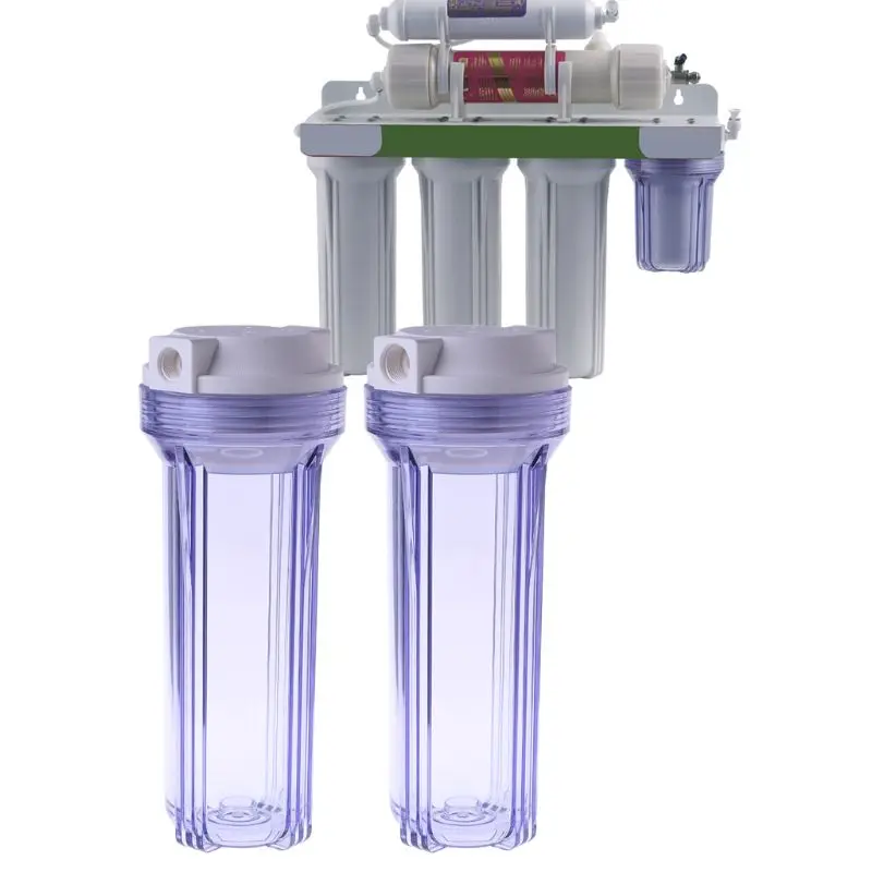 

2 POINT Transparent Water Purifier Filter Bottle 4/2 Point Interface Clear Filtration