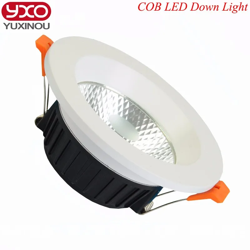 Диммируемый светодиодный светильник 5 Вт 7 Вт 9 Вт 12 Вт 15 Вт 18 Вт 20 Вт 85-265 в COB светодиодный даунлайт с регулируемой яркостью COB точечный встраиваемый светильник лампа