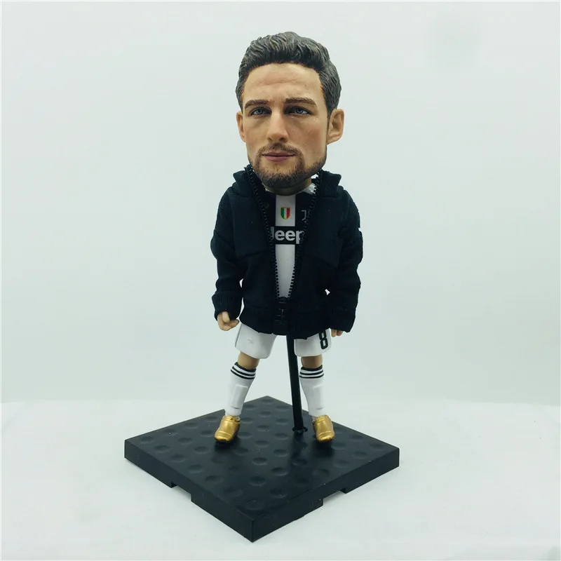 

Soccerwe 12 cm 4.72" Soccerxstar JUV 8# Claudio Marchisio Doll Soccer Star Figures White Black Kit Mini Coat Christmas Gift Toy