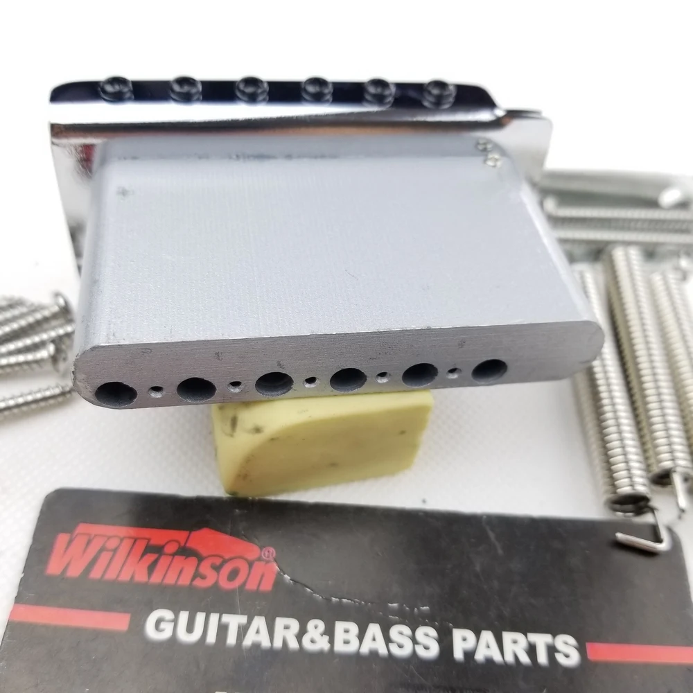Kaufen Wilkinson 6 Schraube Typ ST Elektrische Gitarre Tremolo System Brücke für Strat Gitarre Chrome Silber WOV02