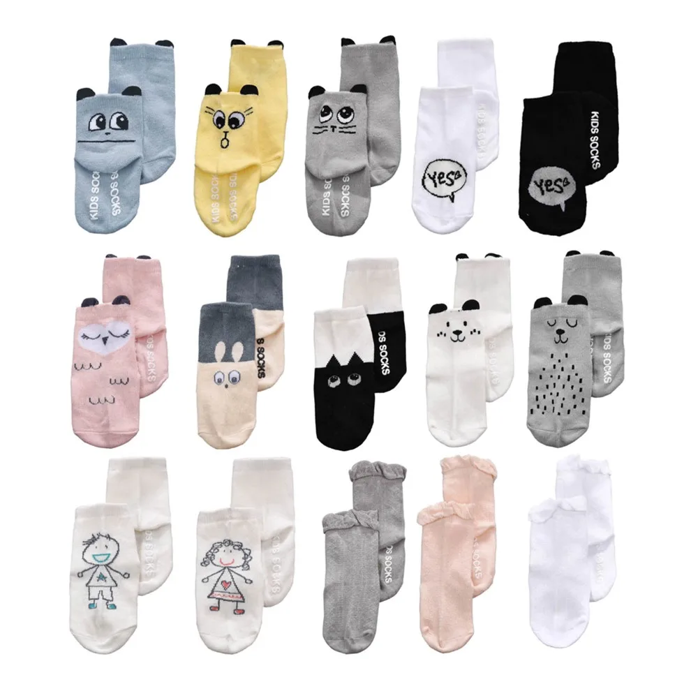 Infant font b Baby b font Boy Girl Cotton Socks Floor Anti Slip Cartoon Animal Cute