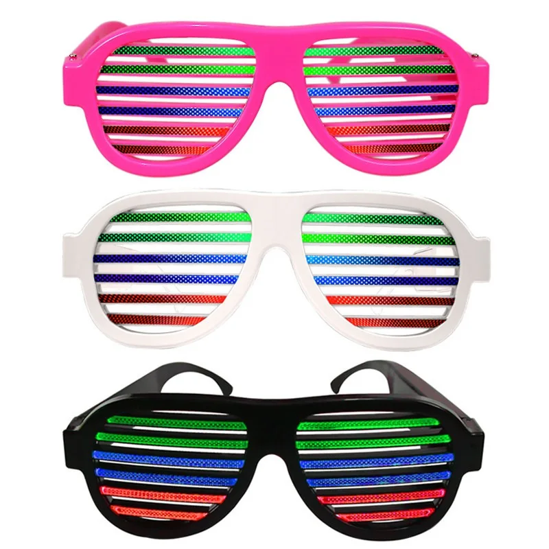 

Glowing LED Glasses Party Mask Voice Sound Control Glasses Party Masks for Kids Birthday Party Supplies USB Charging