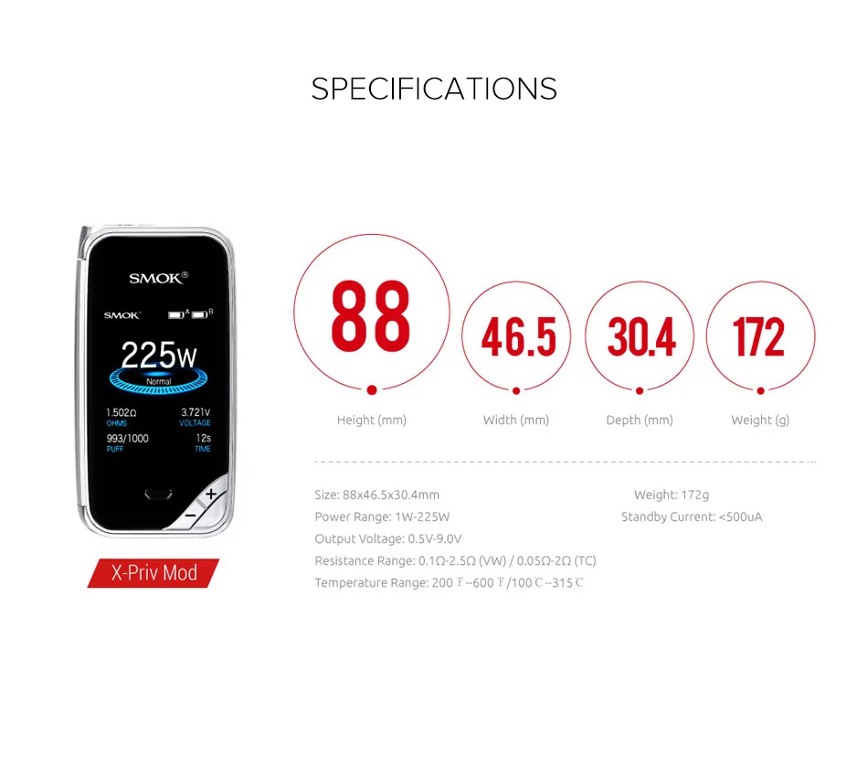 Electronic Vape x Fits X-Priv Mod Tank For HD TFV12 Libyan Dinar Stop118 Original discount Dinar 225W Box TC/VW 2.0-inch Cigarette screen Prince Libyan Last LYD priv SMOK 8 Electronic Vape x Fits 8