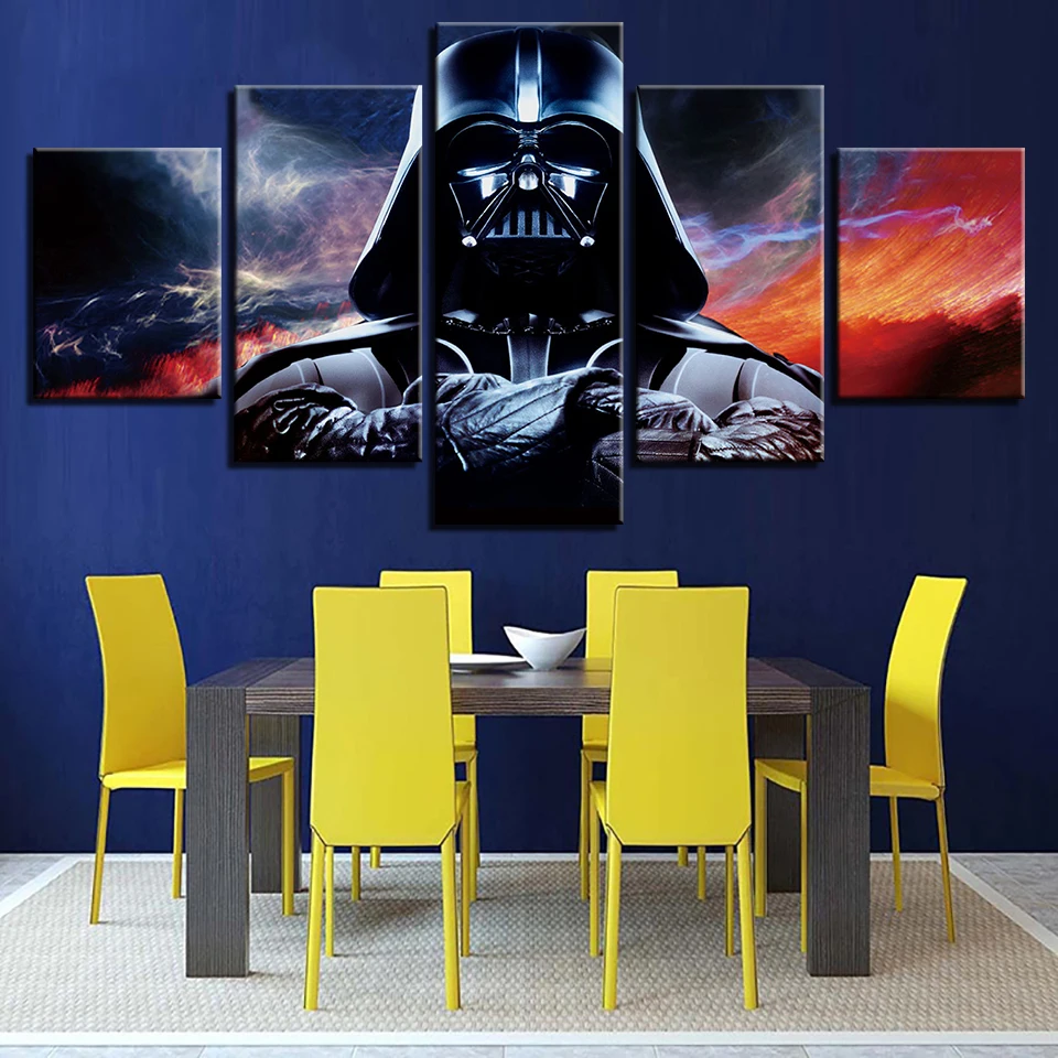 Poster Wall Modular Picture Modern Type 5 Panel Movie Star Wars