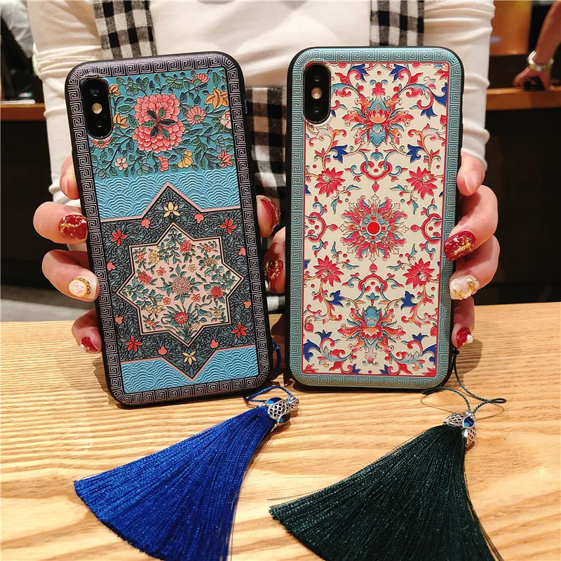 

3D Case for Huawei P20 Lite P20 Mate 10 Pro Palace Flower Rose Soft TPU Case Covr with Lanyard for Honor 10 9 7A Y6 enjoy 8E