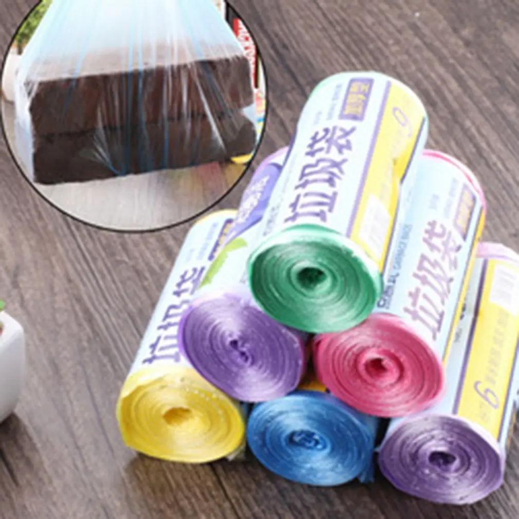 

3 Roll Garbage Bag Trash Bags Durable Disposable Plastic Home Kitchen Bathroom Disposable Garbage Drain Dustbin Garbage Bag
