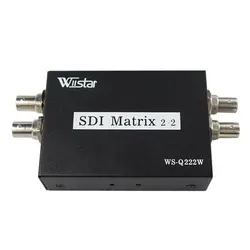 Wiistar Новое поступление SDI Матрица 2x2 Switcher переключатель 2 варианта 3G-SDI источников до двух Выход с Мощность адаптер