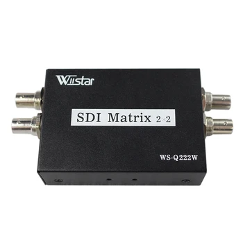 

Wiistar New Arrival SDI Matrix 2x2 Switcher Switch 2 way 3G-SDI Sources to two Output With Power Adapter