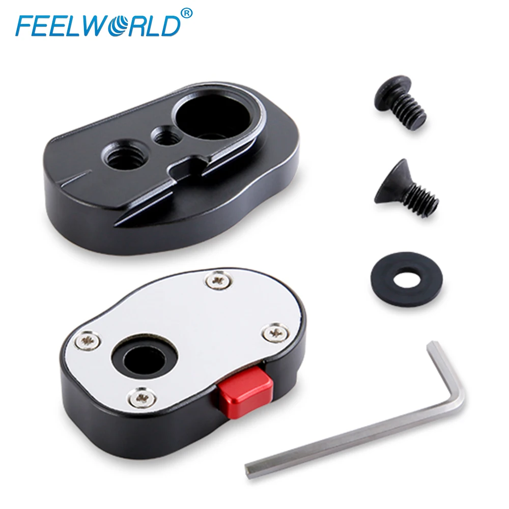 

Feelworld Quick Release Plate Rugged Aluminum Alloy Stainless Steel for Camera Video Field DSLR Monitor Margic Arm Flash Light