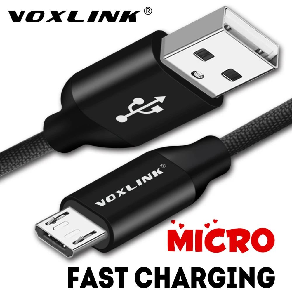 Кабель Micro USB VOXLINK 2 4 А кабель для быстрой зарядки и синхронизации данных Samsung Huawei