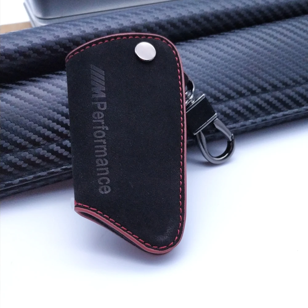 

Car Styling leather Key case Emblem Keychain for bmw X1 X3 X4 X5 X6 F30 F10 F20 GT G30 E60 E61 E91 E92 E93 M5 320 525 Key cover