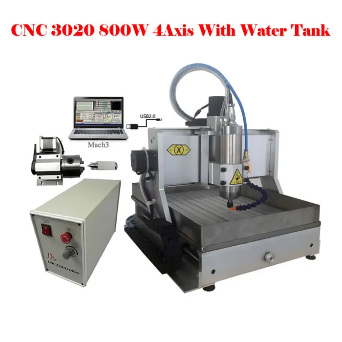 LY CNC 3020Z-VFD800W USB 4axis rotary axis cnc wood engraver Drilling and Milling Machine,free tax to Russia