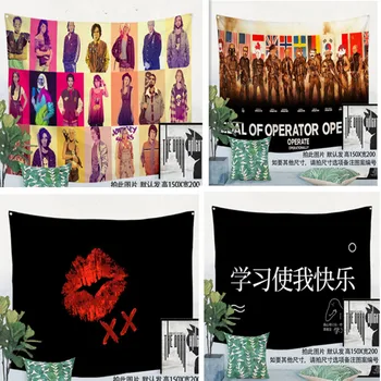 

Rock music poster Popular band LOGO flag banner wall sticker retro cloth art hanging painting tapestry bar cafe home decor