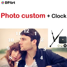 Фото Индивидуальные часы Алмазная картина Полная площадь/круглый 5D индивидуальный выполненный на заказ часы вышивки крестом DIY M585