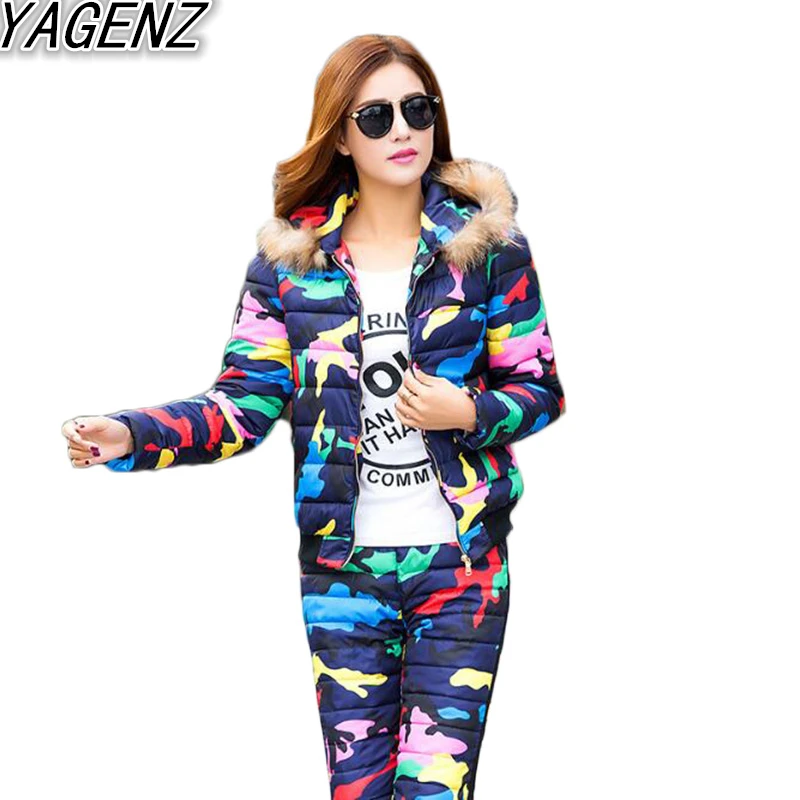 Buy 2017 Winter 2 Piece Cotton Suit Jacket Female