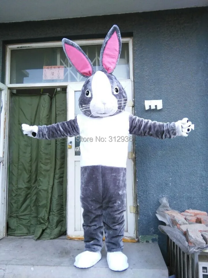 

2018 New Mascot Costume Adult Character Costume Mascot As Fashion Freeshipping Cosplay Mr Gray Rabbit
