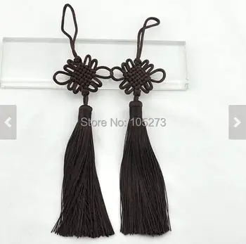 

2PCS Chinese Knot Tassels Brown Color Set Luck Charm Tassel Supplies Jewelry Supplies - DIY Accessory Jewelry Findings
