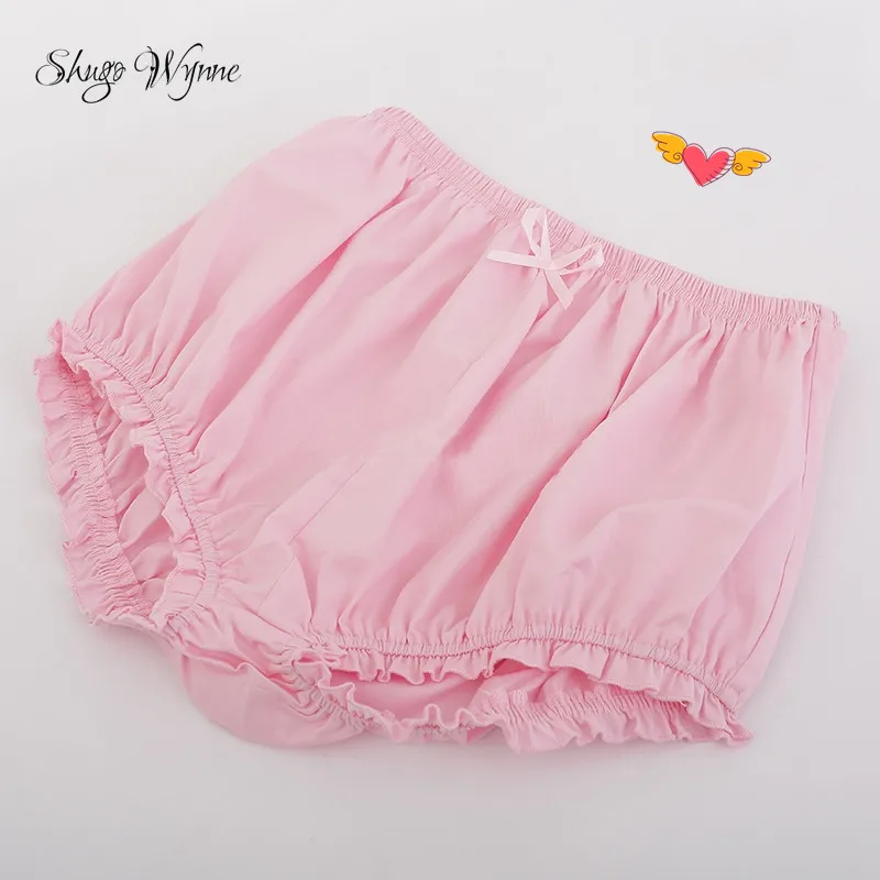 

Shugo Wynne Lolita Kawaii Pumpkin Shorts Sweet Women Bowknot Candy Color Elastic Waist Bloomers Casual Cotton Bottoming Shorts