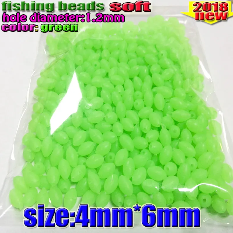 Fishing lures fishing accessories fihsing plastic luminous fishing beads glow in the dark 2*3 3*4----12*16mm more size choose