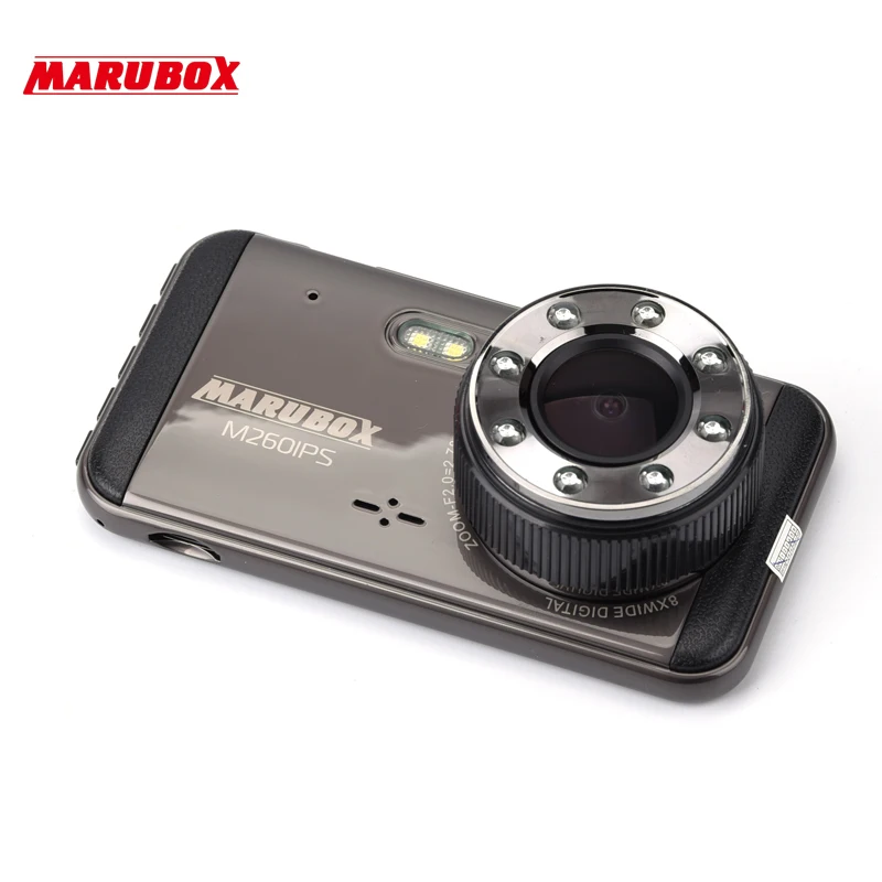 Marubox M260IPS Двухканальный автомобильный видеорегистратор качество записи Full HD
