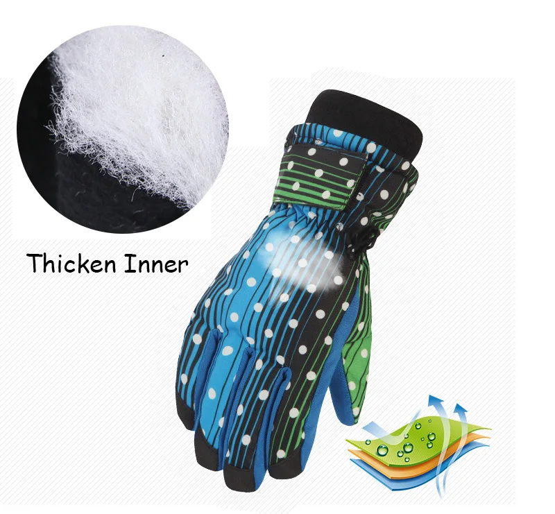 Crianças Luvas de Esqui de Inverno À