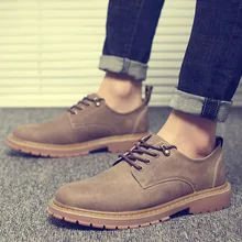 2017 Nueva Llegada de Vaquero Botas de Trabajo Hombres de Marca de Lujo Zapatos Ocasionales Del Desierto Martin Botas de Invierno Diseñador Steampunk Marrón Bronceado
