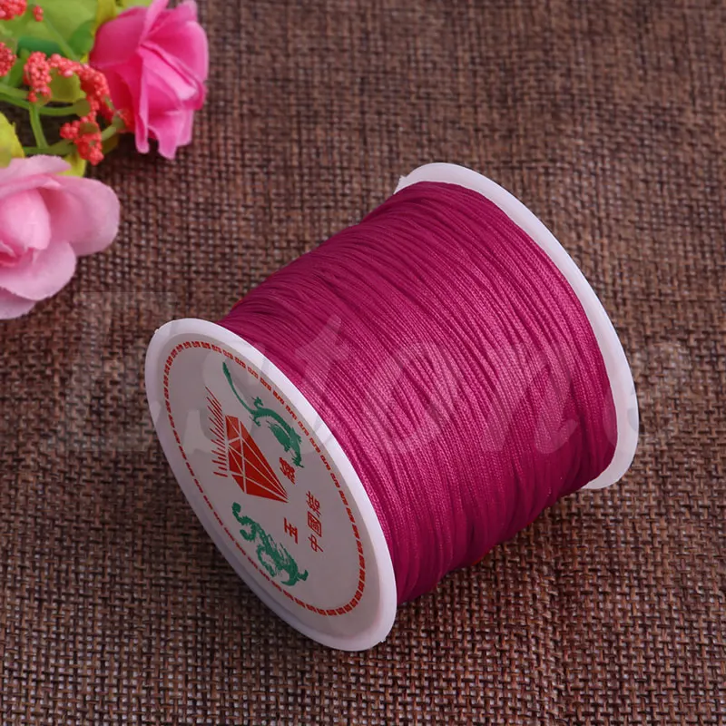 Хорошие подарки 1 рулон 45 м x 0,8 мм Нейлон Китайский узел веревка для плетеный браслет 17 цветов плетеный шнур